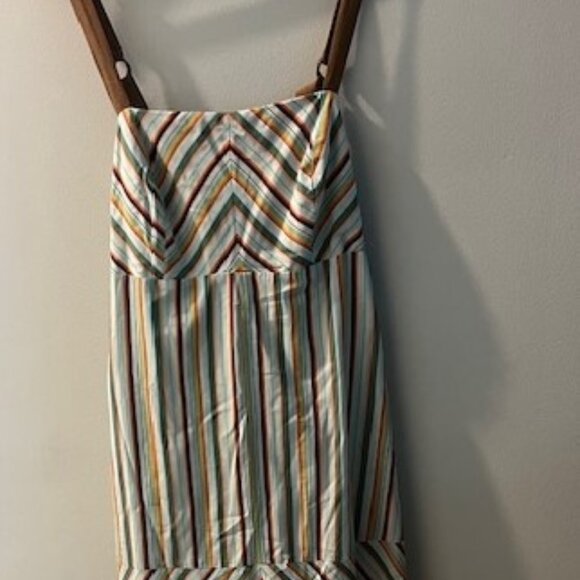 Anthropologie Maeve Square Neck Striped Midi Maxi Dress Women's Size 18W - Picture 1 of 4